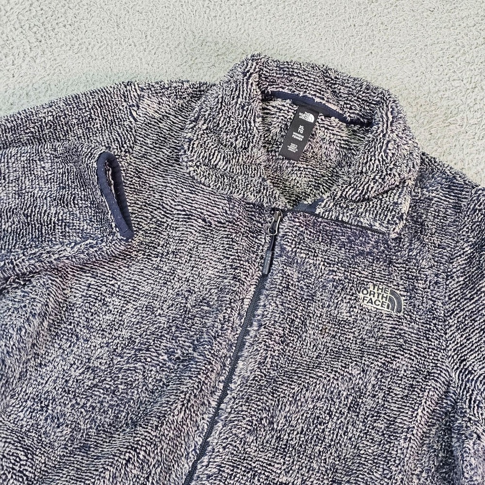 The North Face Jacket Womens XL Blue High Pile Fleece Full Zip Pockets Warm